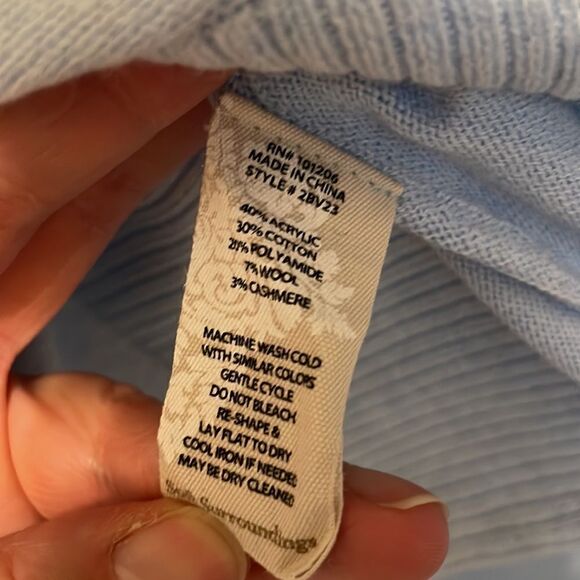 ✨Soft Surroundings Light Blue Metro High Low Tunic Sweater - Picture 6 of 7